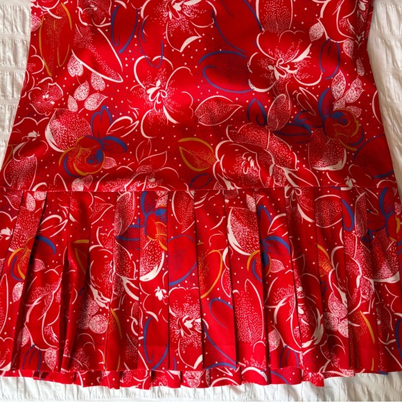 Vintage D’Allairds Red and White Ruffled Wrap Midi Sundress - Picture 8 of 15